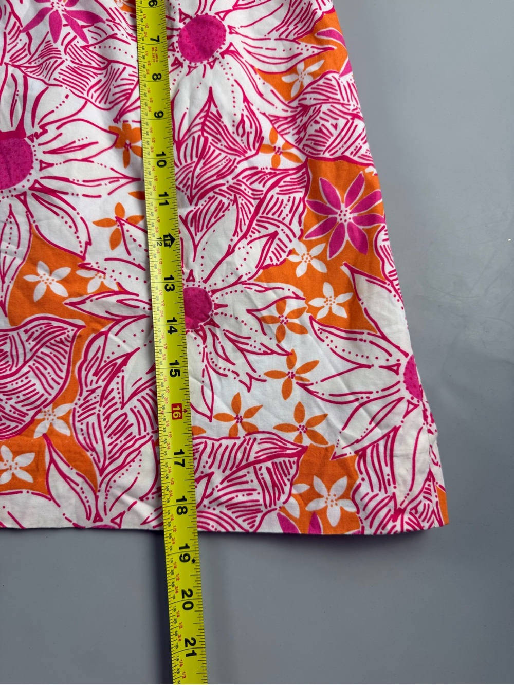 Lilly Pulitzer Floral Mini Skirt Pink Orange Cotton Size 8 Preppy vtg Y2K - Picture 6 of 7